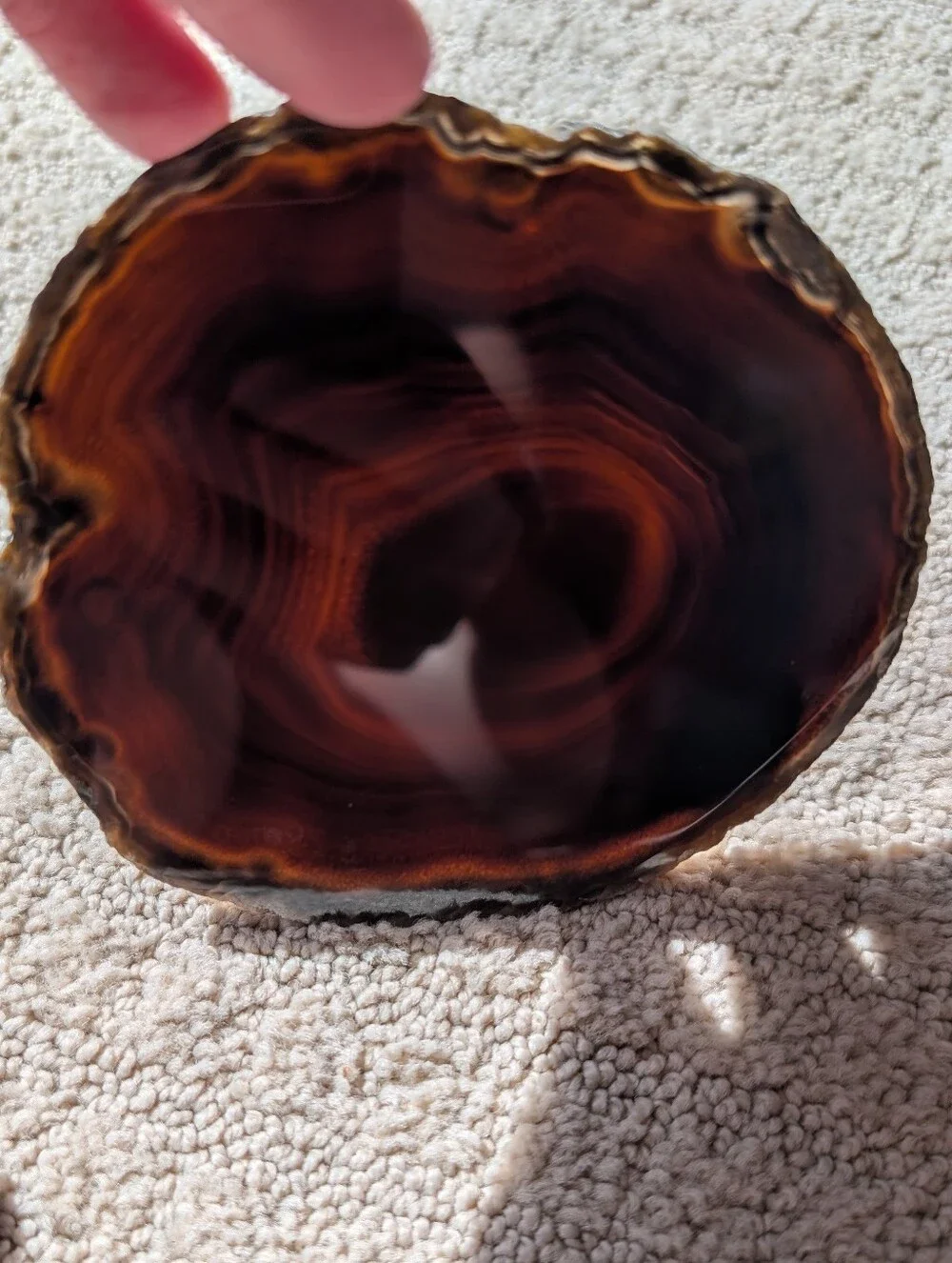 Black Agate Coaster Set - Natural Stone Slices (4)